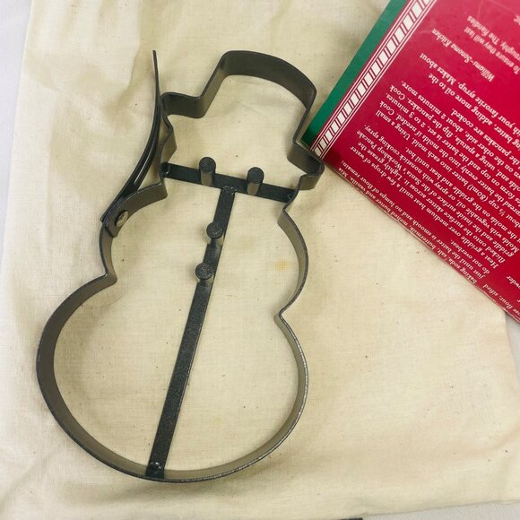 Set Of 3 Pancake Molds Snowman Gingerbread Man Snowflake Metal Holiday Breakfast - Picture 7 of 11